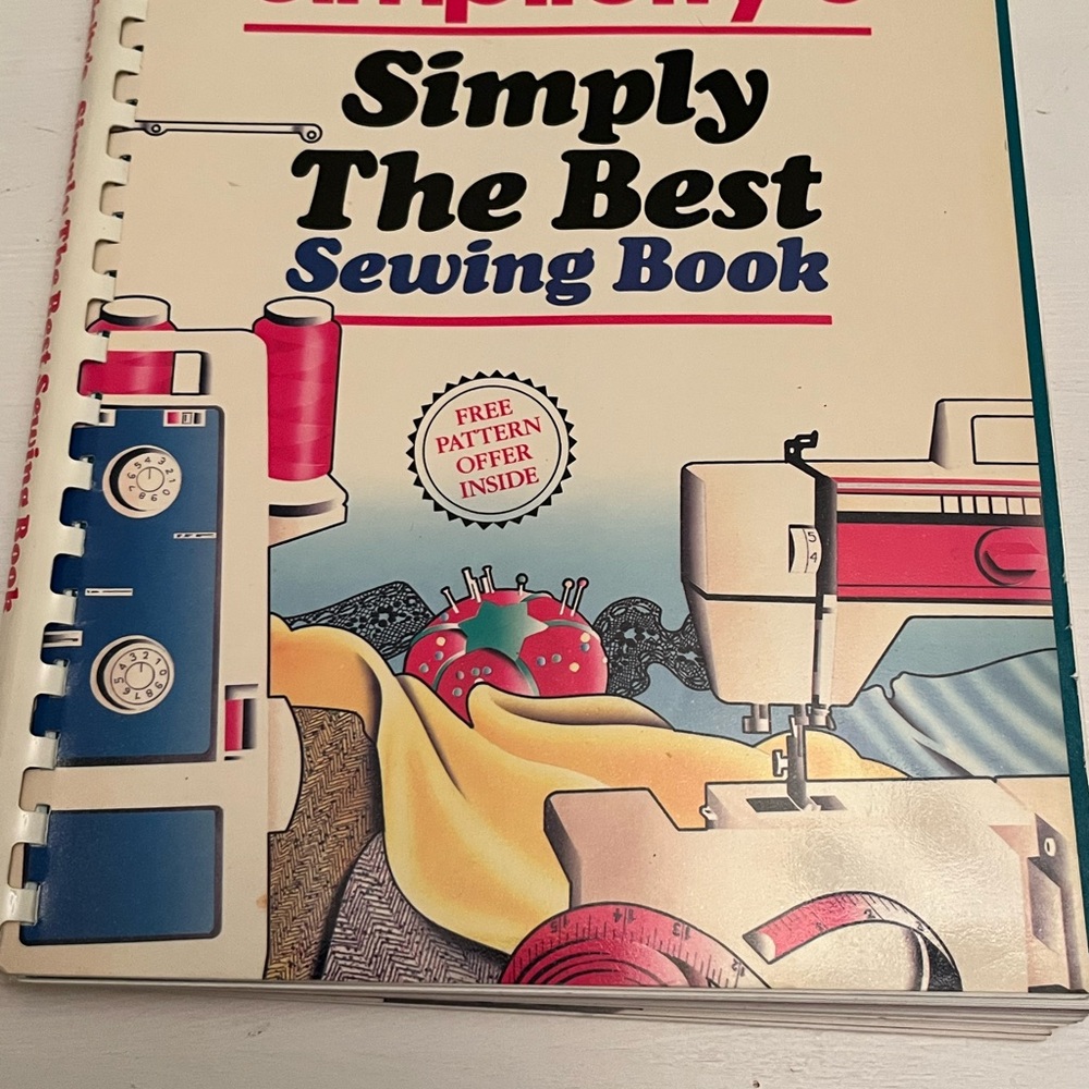 Simplicity Sewing Guide with Red and Blue Accents